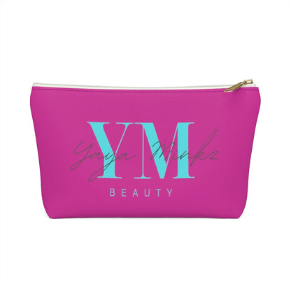 YAYA MINKZ MAKEUP POUCH W T-BOTTOM [HOT PINK]