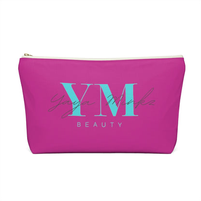 YAYA MINKZ MAKEUP POUCH W T-BOTTOM [HOT PINK]