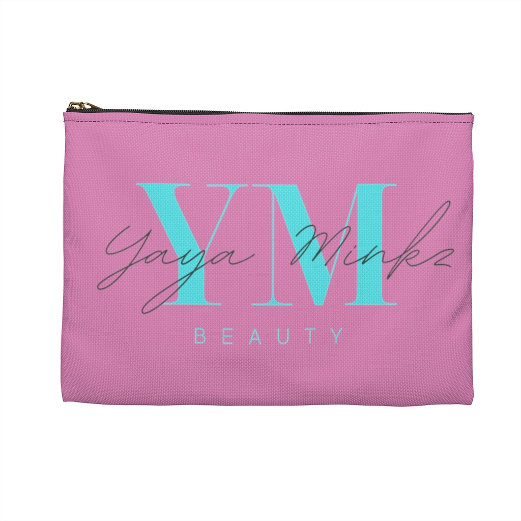 YAYA MINKZ FLAT MAKEUP POUCH [BLUSH PINK]