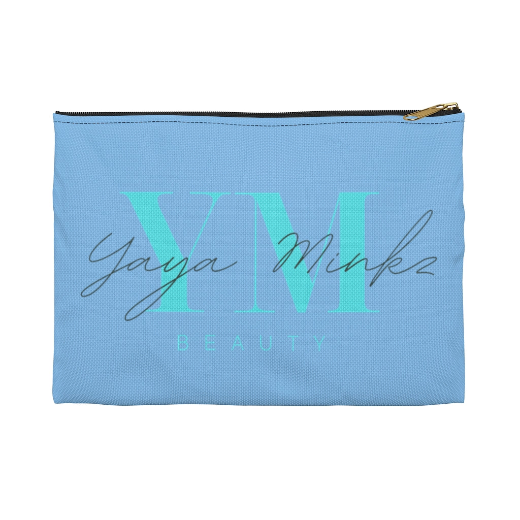 YAYA MINKZ FLAT MAKEUP POUCH [POWDER BLUE]