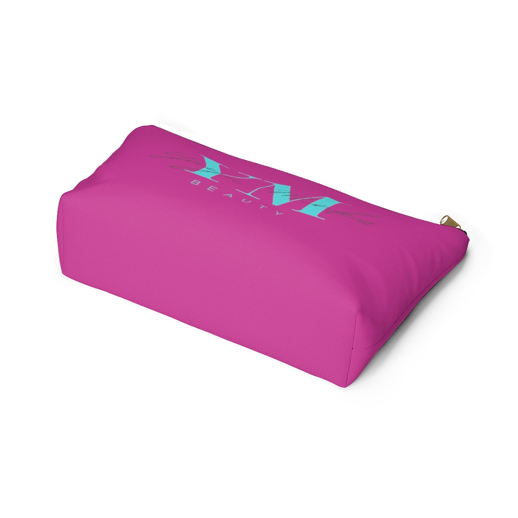 YAYA MINKZ MAKEUP POUCH W T-BOTTOM [HOT PINK]