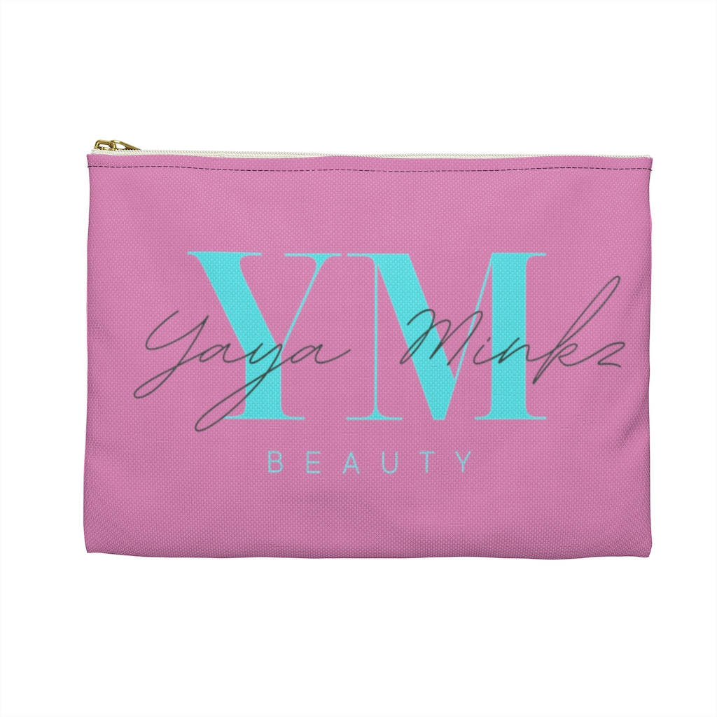 YAYA MINKZ FLAT MAKEUP POUCH [BLUSH PINK]