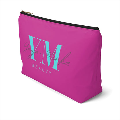 YAYA MINKZ MAKEUP POUCH W T-BOTTOM [HOT PINK]