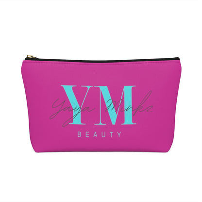 YAYA MINKZ MAKEUP POUCH W T-BOTTOM [HOT PINK]